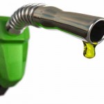 A fuel pump nozzle with a drop of petrol. Very high resolution 3D render.