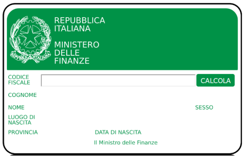 codice fiscale calcolo inverso 2015